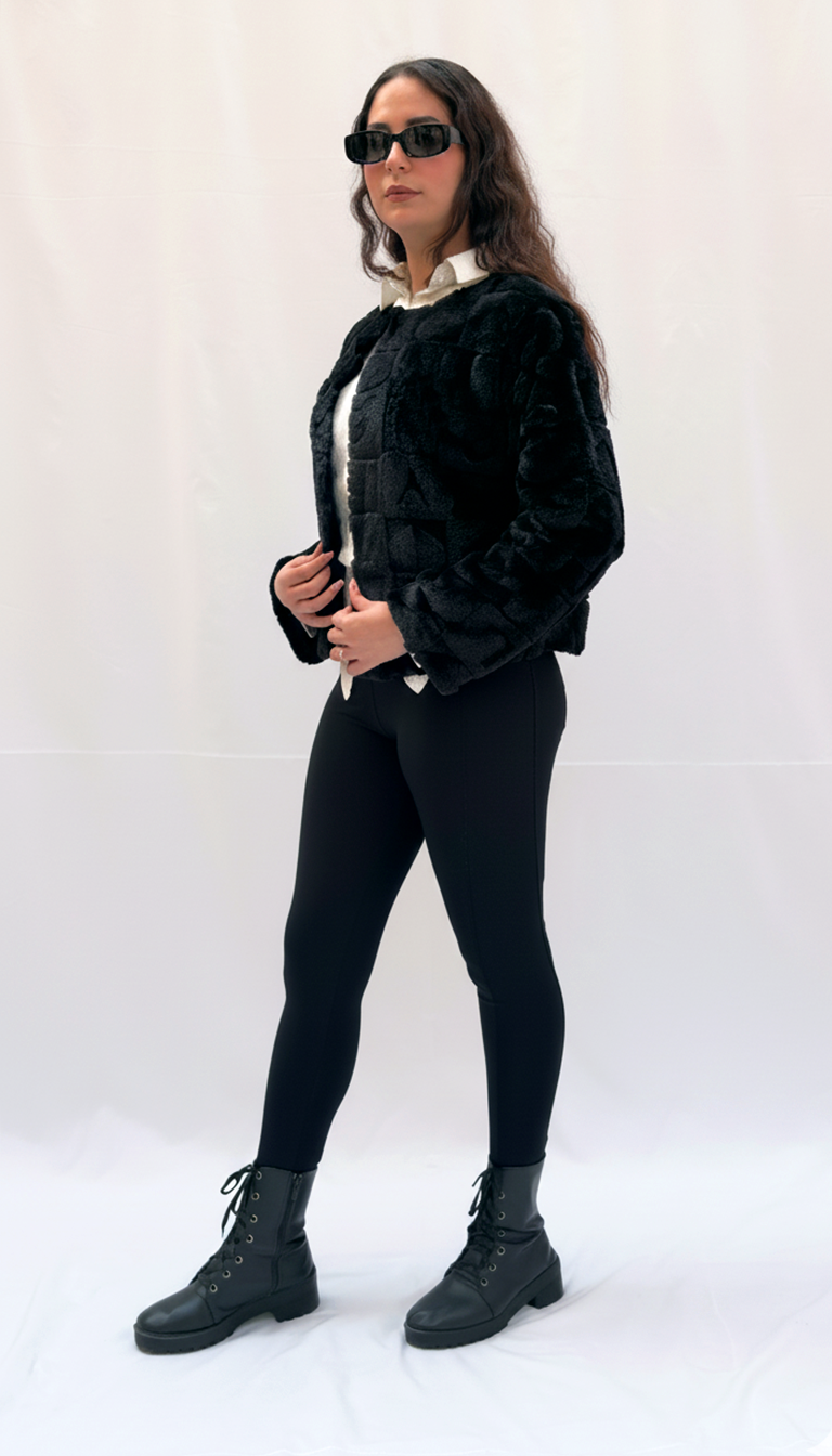 Midnight Black Fur Jacket