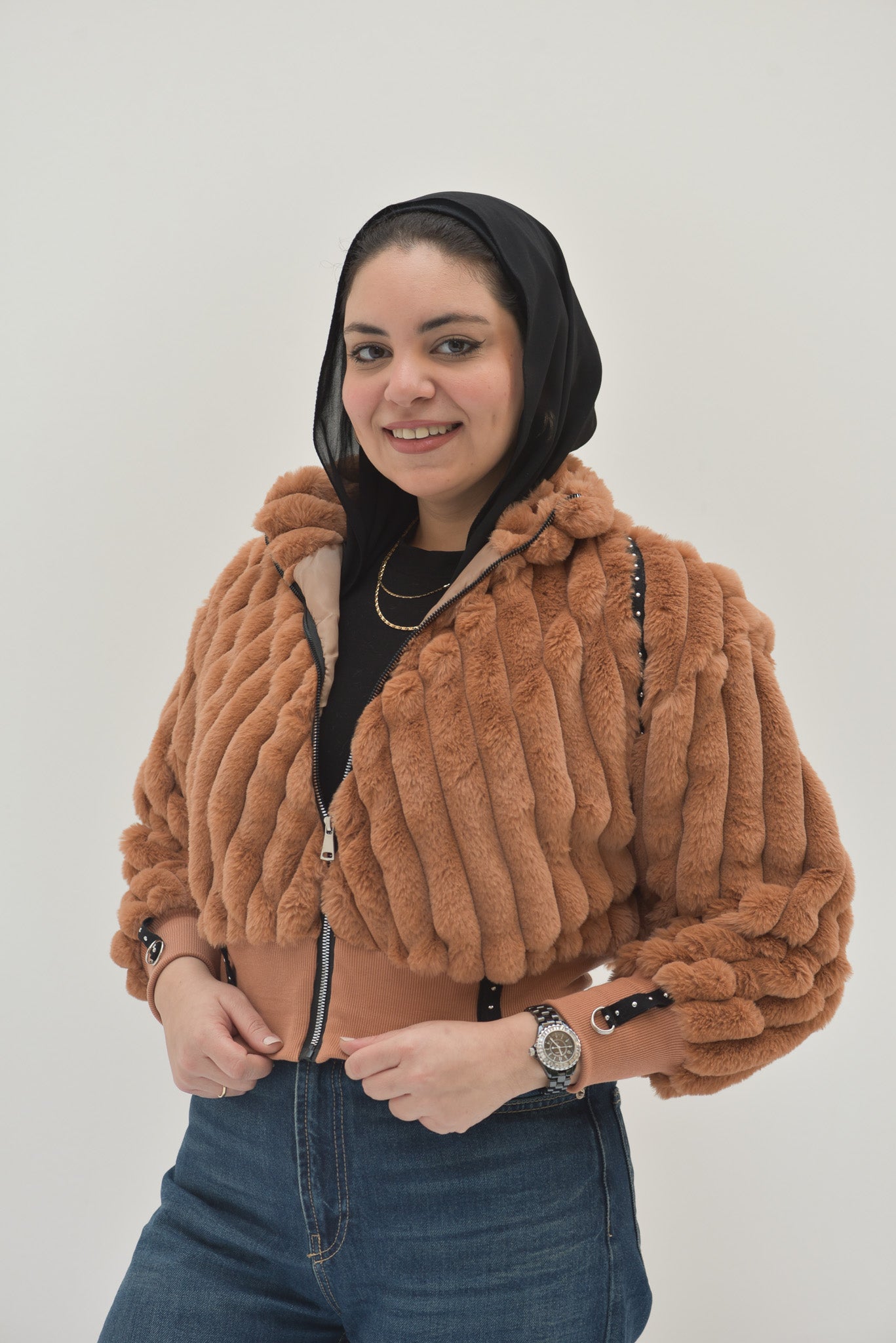 The Velvet Wave Cropped Jacket