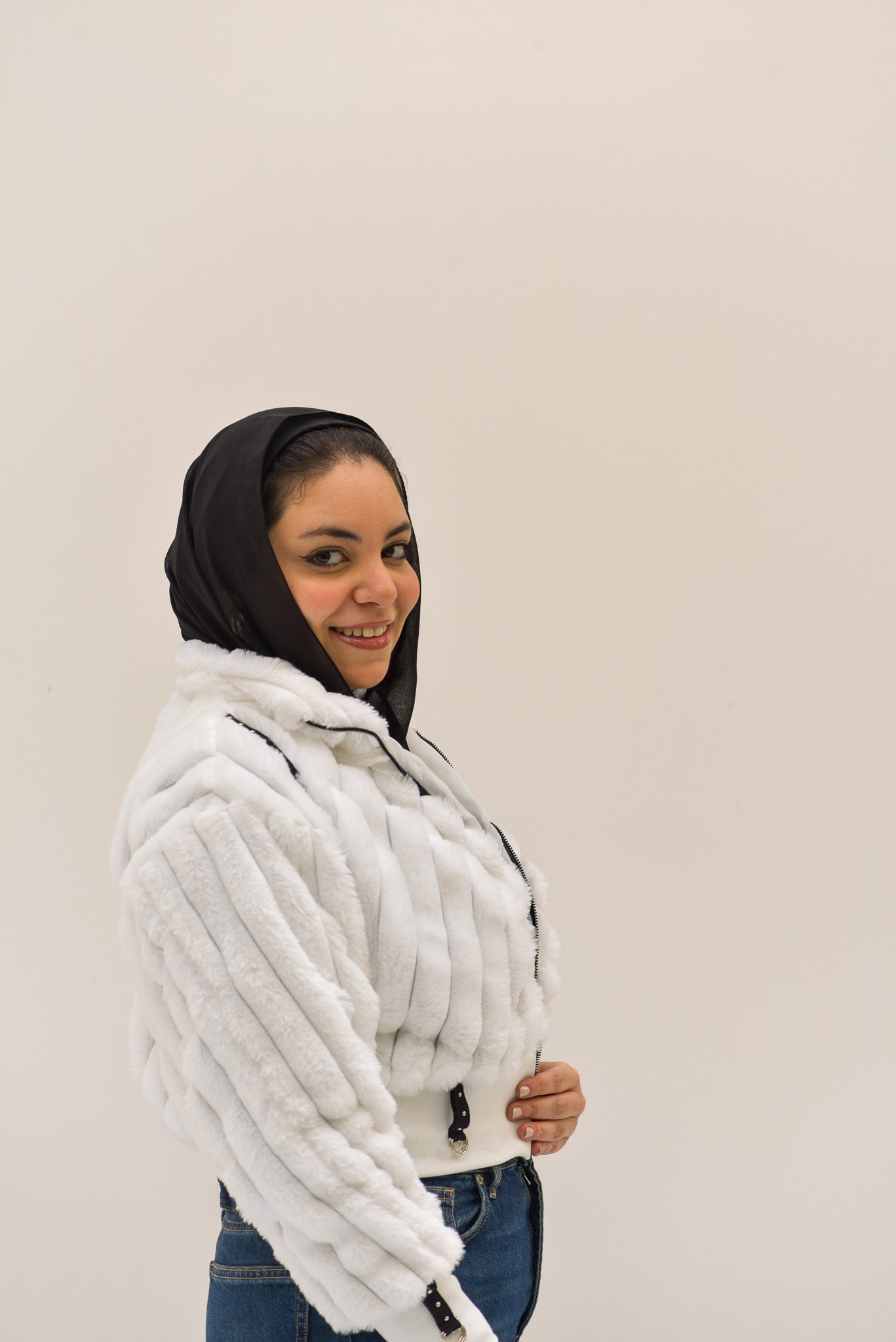 The Velvet Wave Cropped Jacket