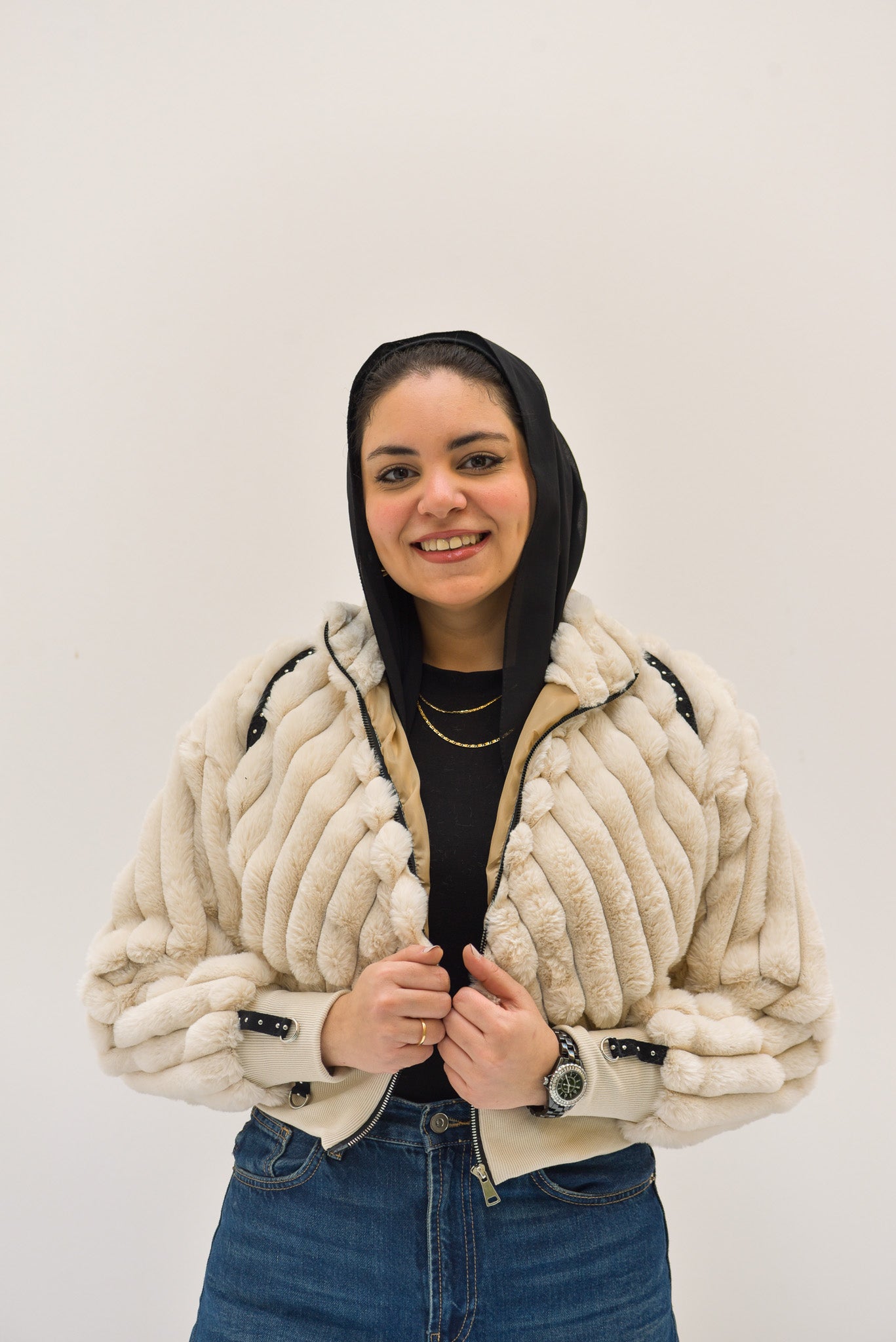 The Velvet Wave Cropped Jacket