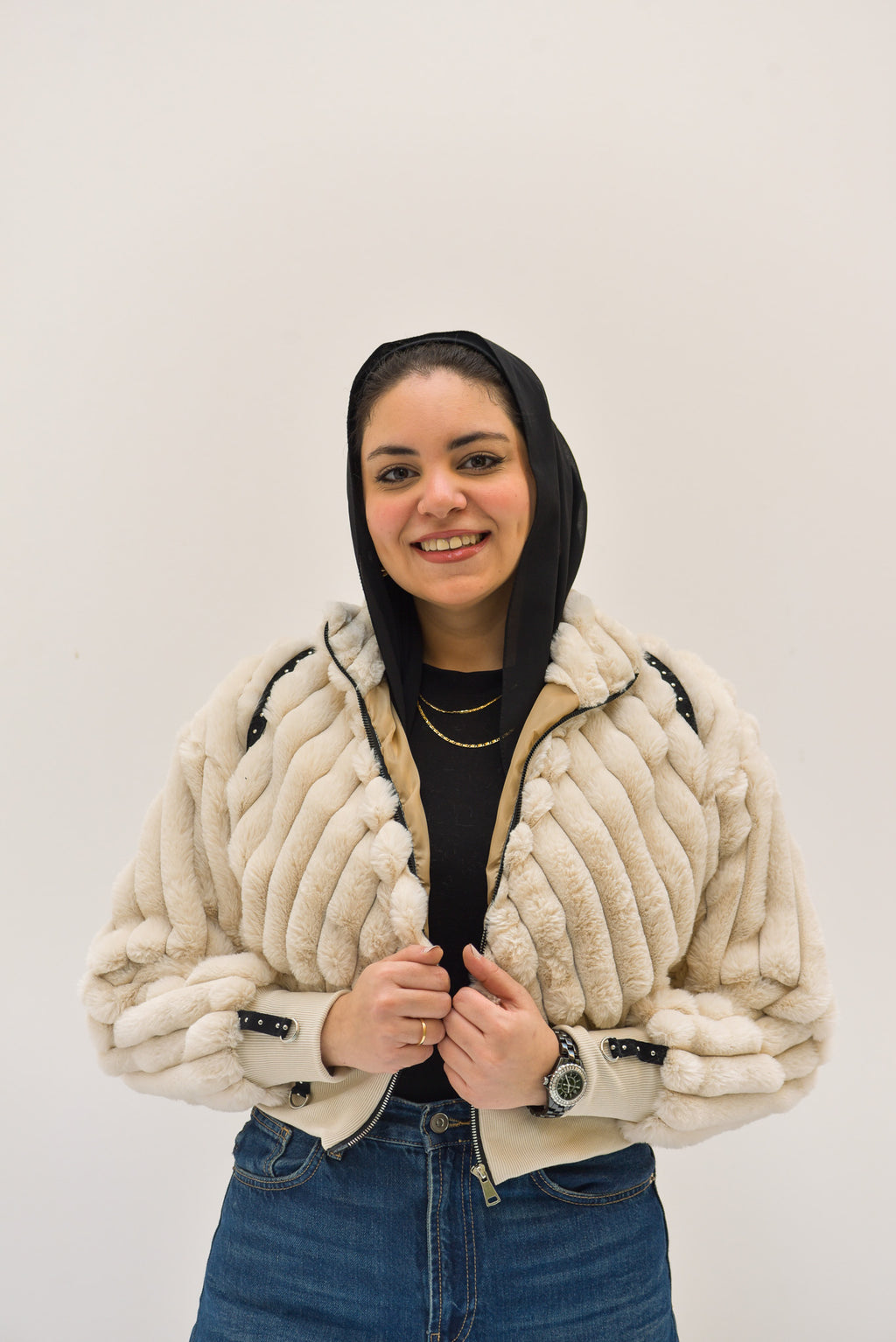 THE VELVET WAVE CROPPED JACKET