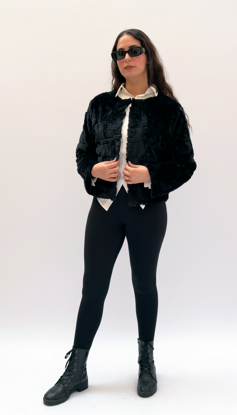 Midnight Black Fur Jacket