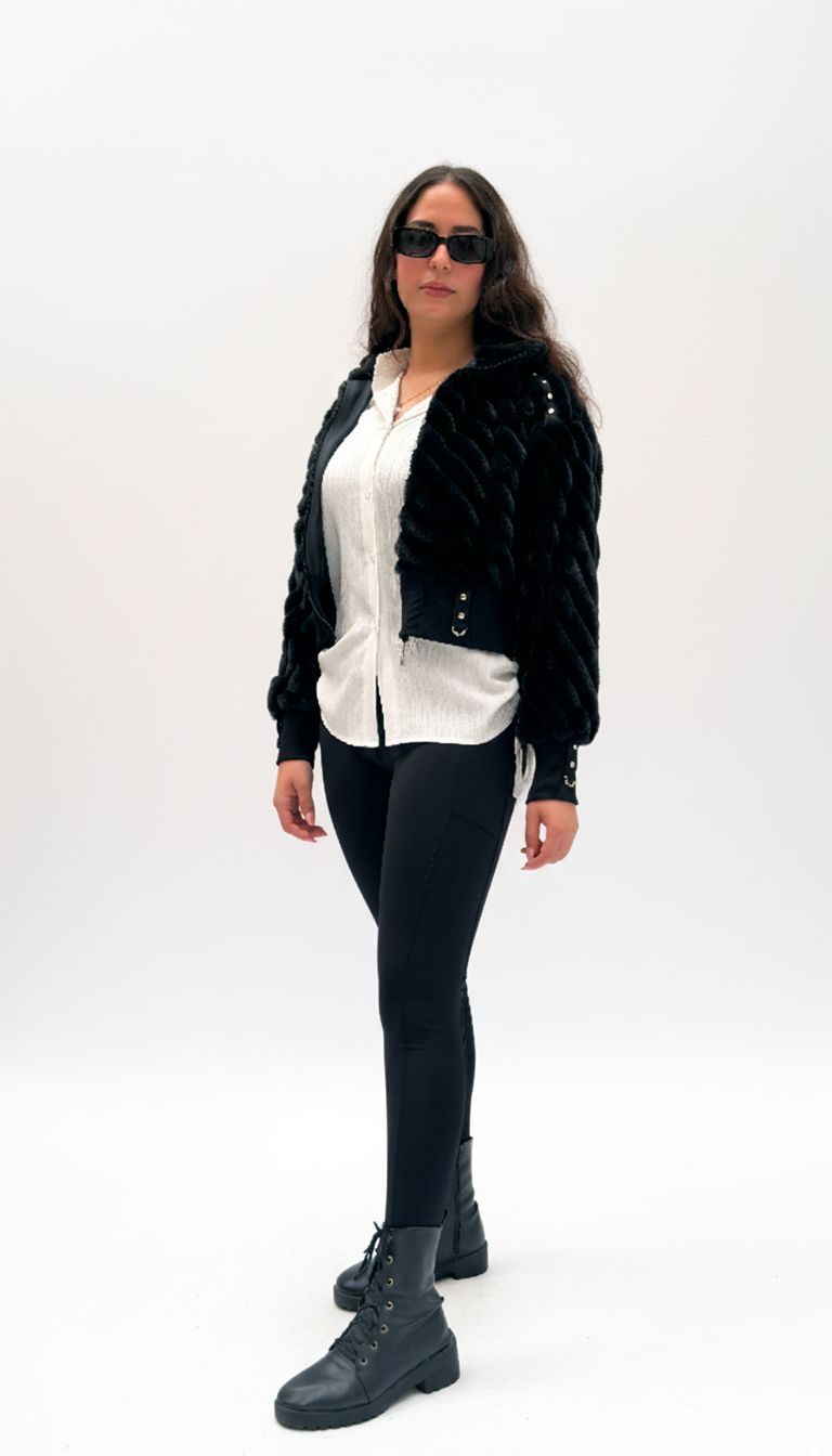 THE VELVET WAVE CROPPED JACKET