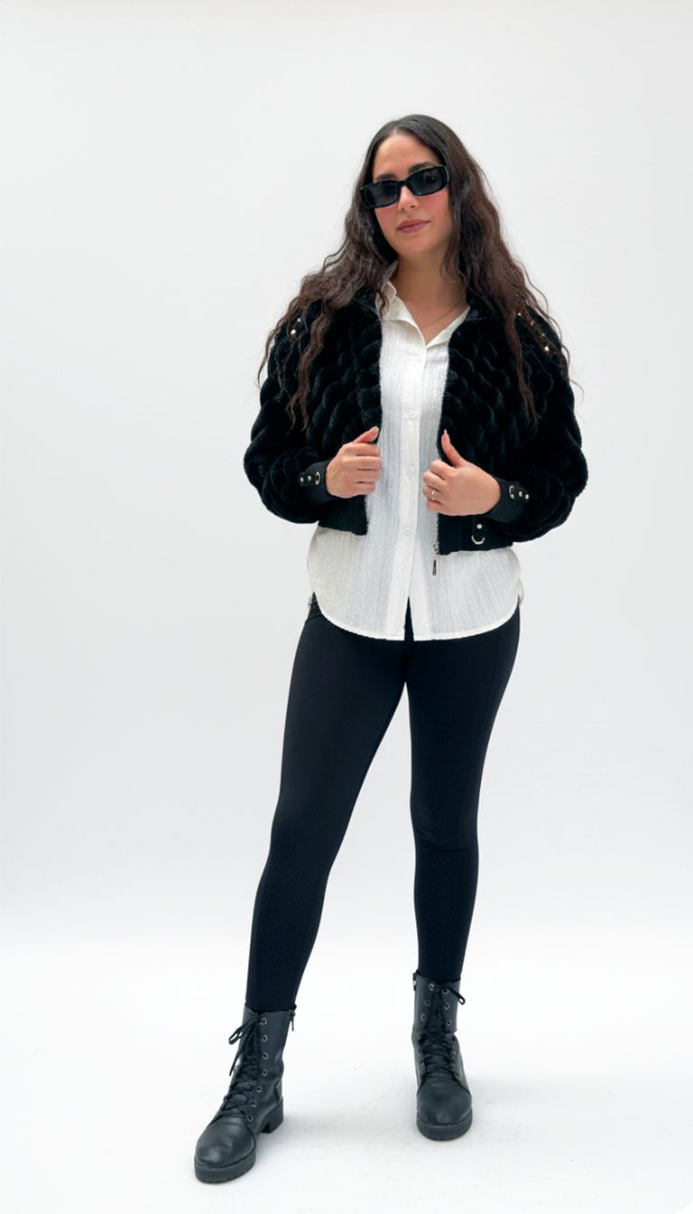 THE VELVET WAVE CROPPED JACKET